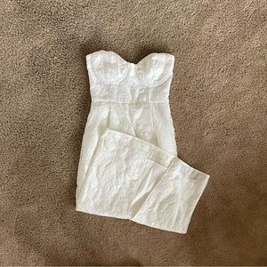 Lulus white floral midi dress